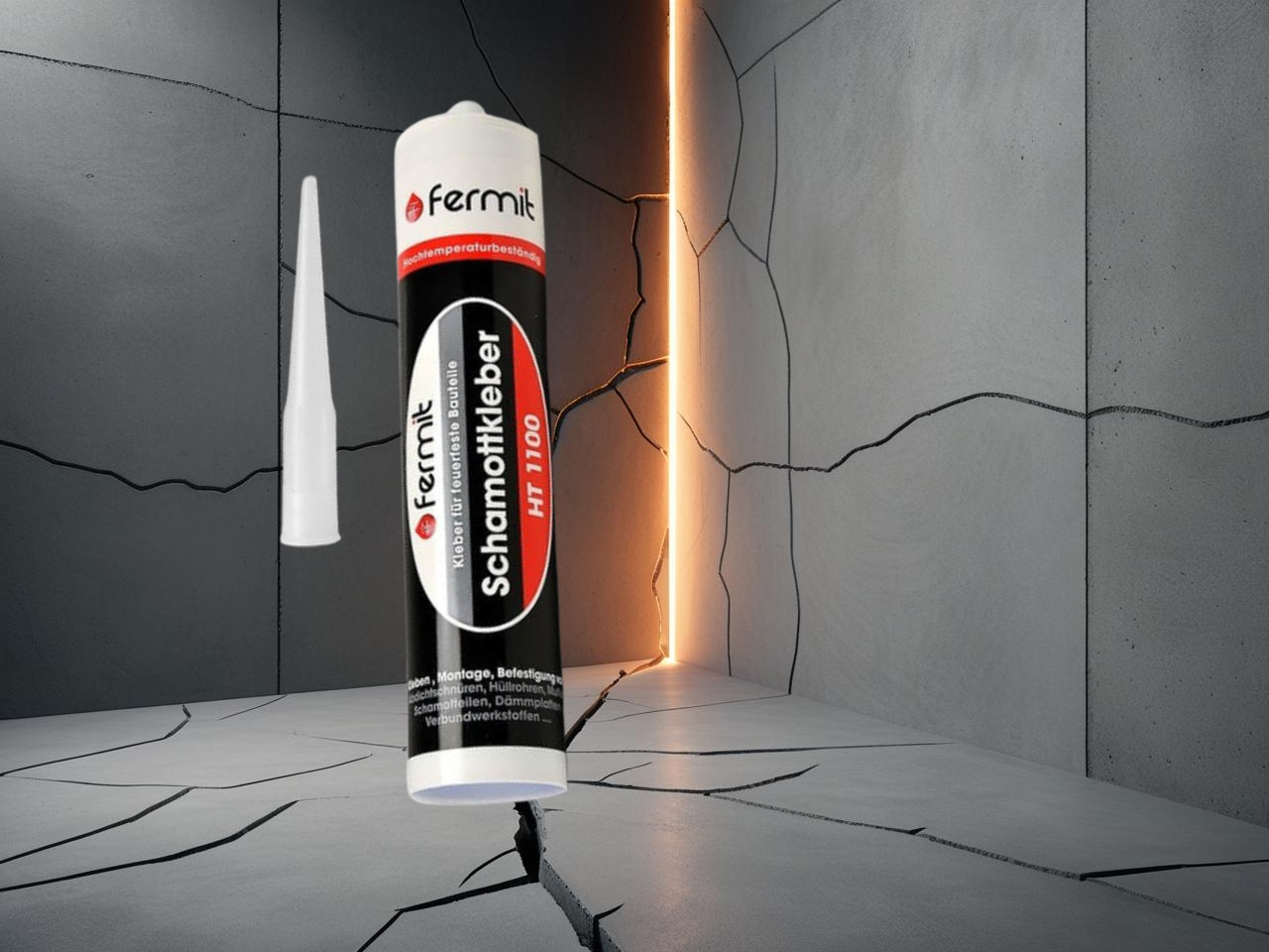 Schamottkleber beige/schwarz