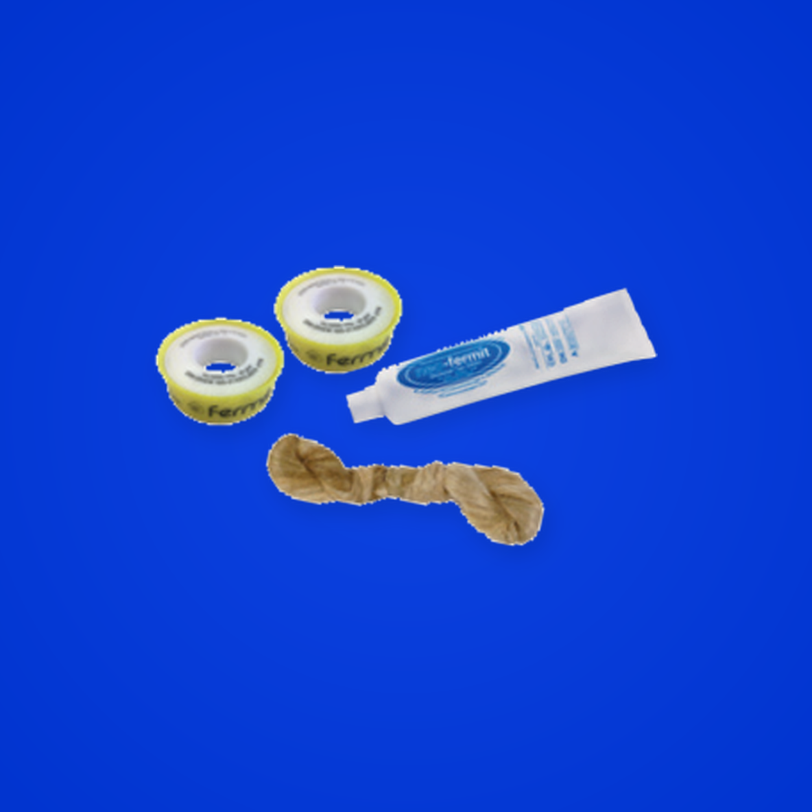 Neo-Fermit-Set 150 g Tube mit 2 FRp-Bändern und Mazzoni-Flachs-Zopf